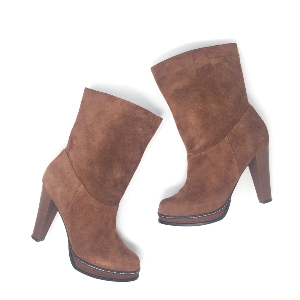 Cole Haan | Suede Mid Calf Boots